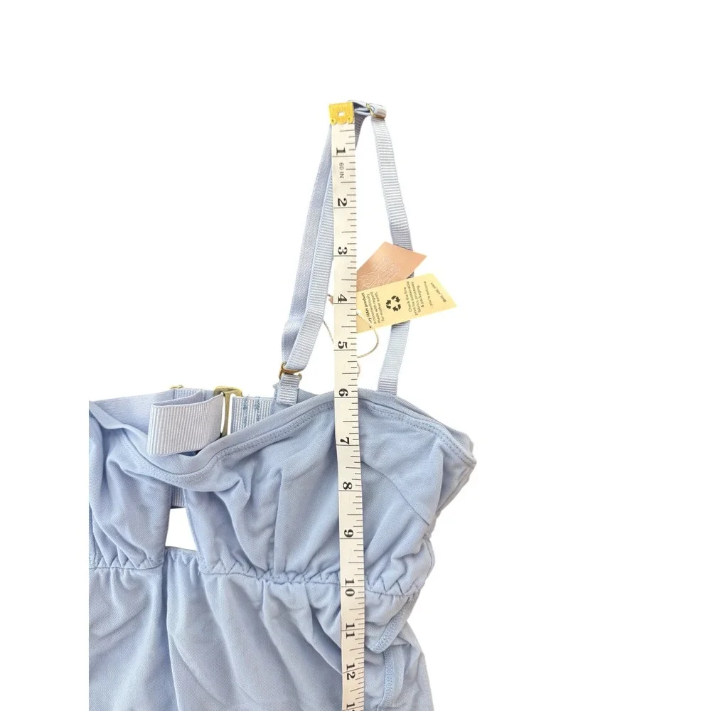 We Are HAH Under The Wire Bodysuit Periwinkle Blue Mesh Size S NEW - Picture 5 of 6